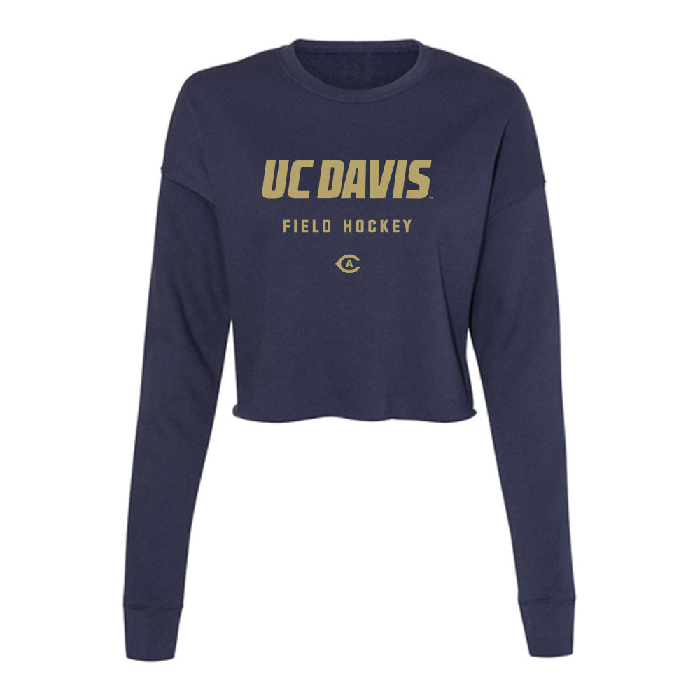 UC Davis - NCAA Women's Field Hockey : Jamie Dempey - Women's Cropped Crew Fleece-0