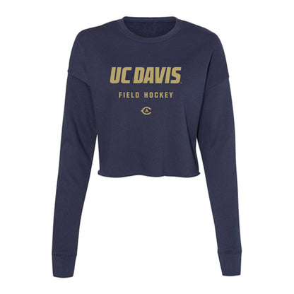 UC Davis - NCAA Women's Field Hockey : Jamie Dempey - Women's Cropped Crew Fleece-0