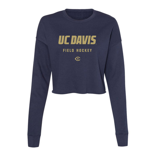 UC Davis - NCAA Women's Field Hockey : Jamie Dempey - Women's Cropped Crew Fleece-0