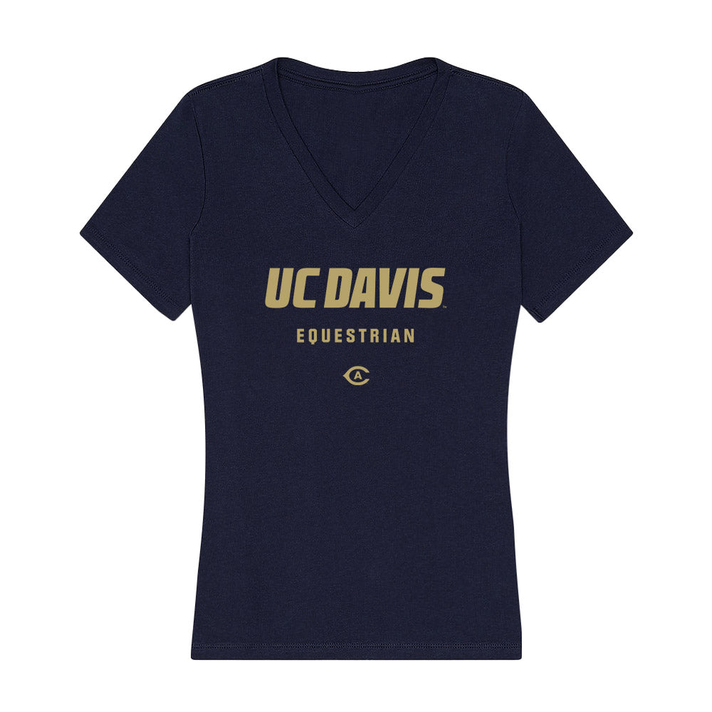 UC Davis - NCAA Equestrian : Avery Adamson - Women's V-Neck T-Shirt-0