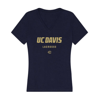 UC Davis - NCAA Women's Lacrosse : Jane Fox - Women's V-Neck T-Shirt-0