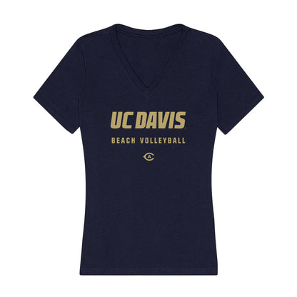 UC Davis - NCAA Beach Volleyball : Skye Smolinski - Women's V-Neck T-Shirt-0