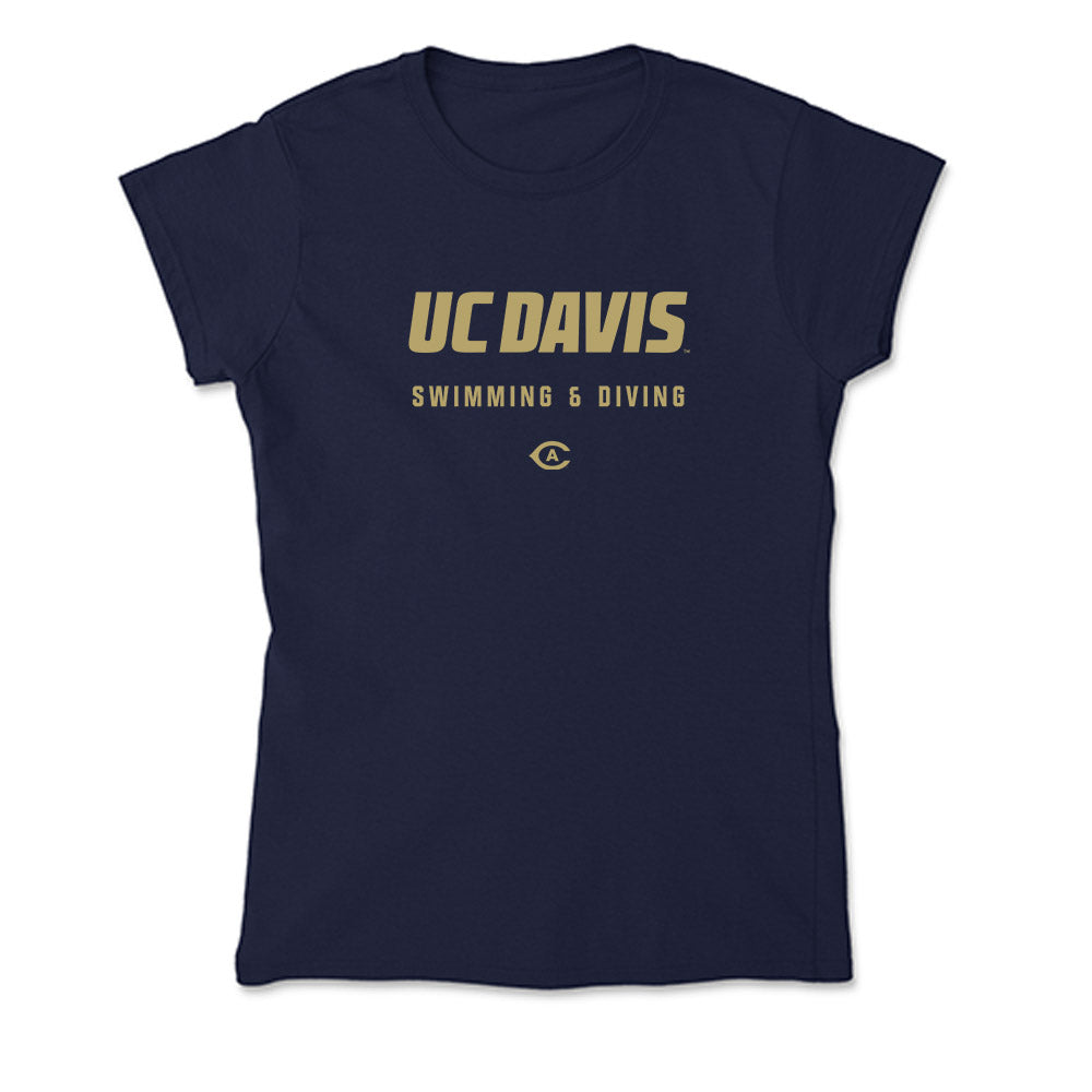 UC Davis - NCAA Women's Swimming & Diving : Katherine Lim - Soft Style Women’s T-Shirt-0