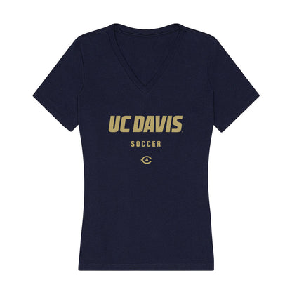 UC Davis - NCAA Men's Soccer : Declan Horio - Women's V-Neck T-Shirt-0