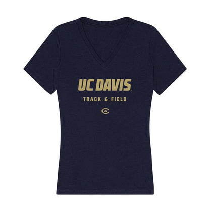UC Davis - NCAA Men's Track & Field : Kit Parker - Women's V-Neck T-Shirt-0