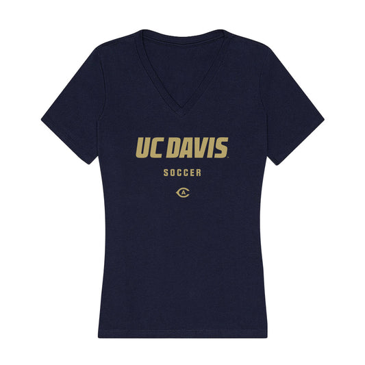 UC Davis - NCAA Men's Soccer : Mekhai Wilson - Women's V-Neck T-Shirt-0