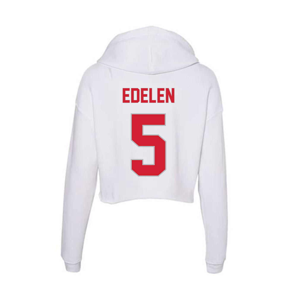 Western Kentucky - NCAA Men's Basketball : Jack Edelen - Women's Crop Fleece Hoodie-1