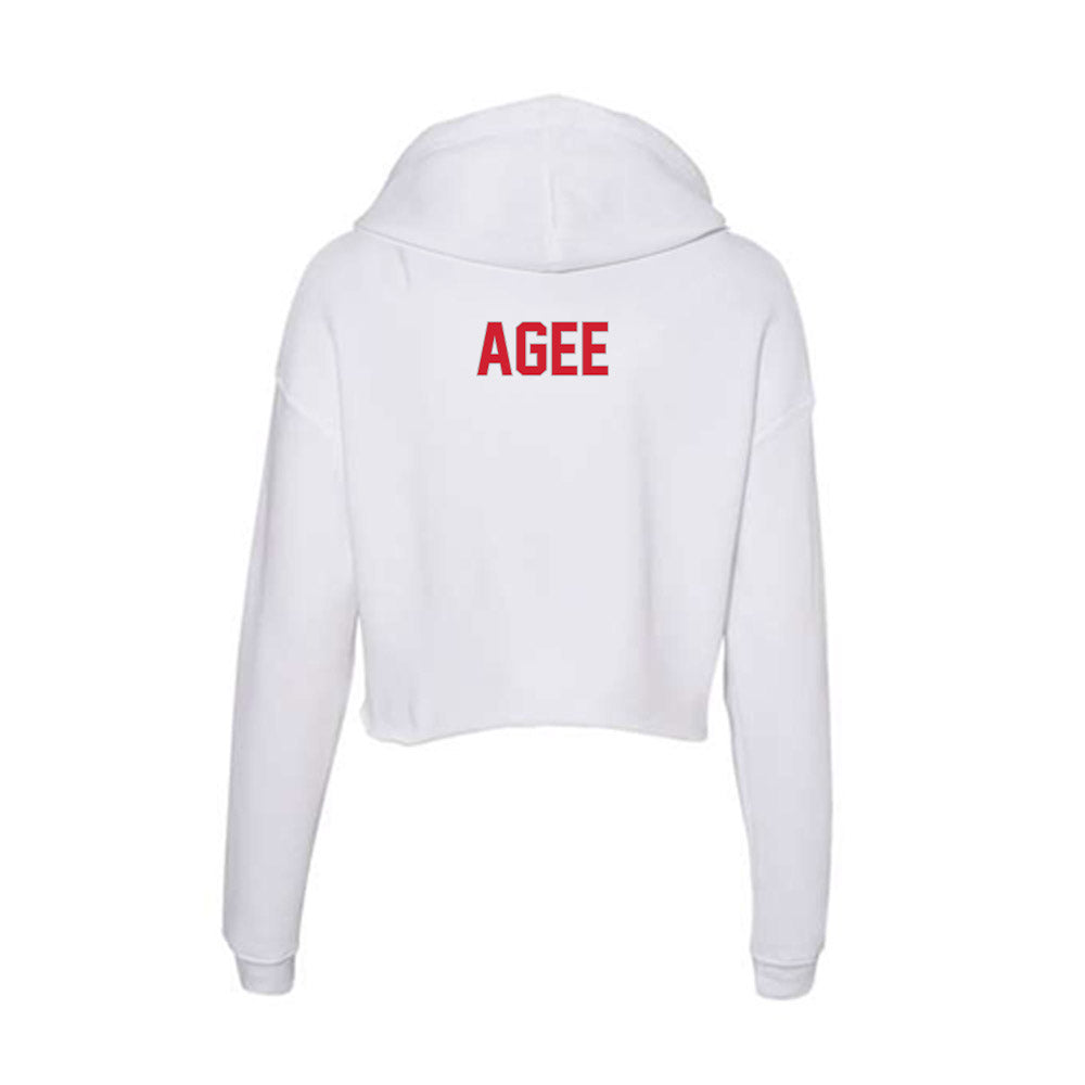 Western Kentucky - NCAA Men's Golf : Joseph Agee - Women's Crop Fleece Hoodie-1