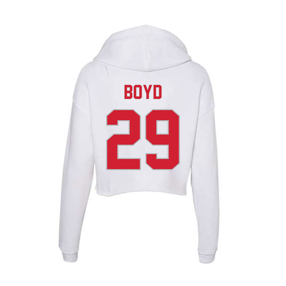 Western Kentucky - NCAA Football : Adrion Boyd - Women's Crop Fleece Hoodie-1