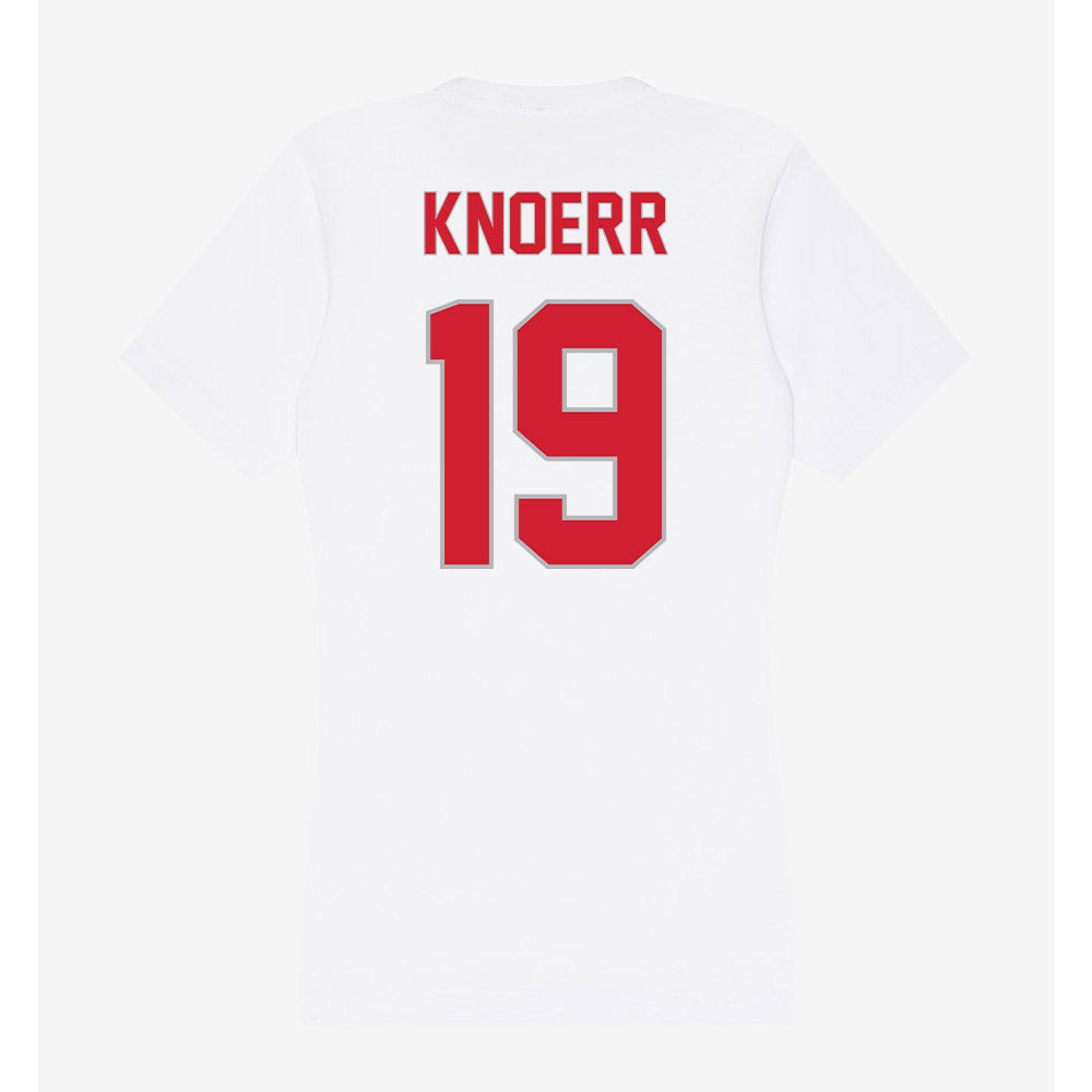 Western Kentucky - NCAA Baseball : Brock Knoerr - Women's V-Neck T-Shirt-1