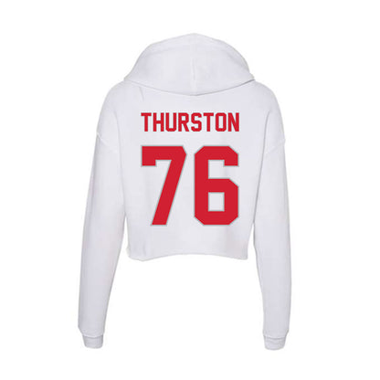 Western Kentucky - NCAA Football : Max Thurston - Women's Crop Fleece Hoodie-1