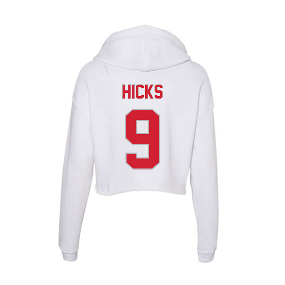 Western Kentucky - NCAA Football : Kalib Hicks - Women's Crop Fleece Hoodie-1