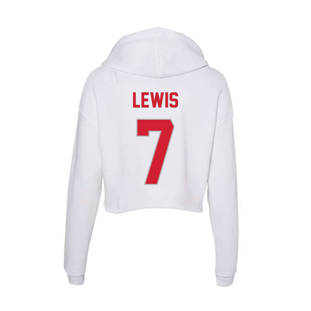 Western Kentucky - NCAA Football : Jaylen Lewis - Women's Crop Fleece Hoodie-1