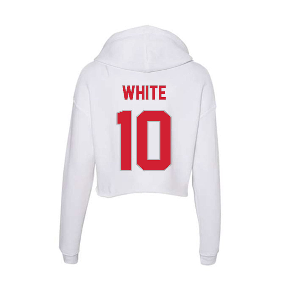 Western Kentucky - NCAA Football : Christian White - Women's Crop Fleece Hoodie-1