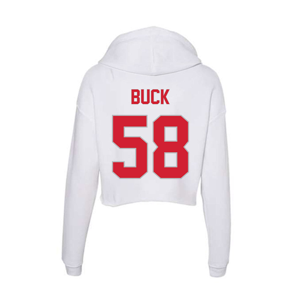 Western Kentucky - NCAA Football : Michael Buck - Women's Crop Fleece Hoodie-1