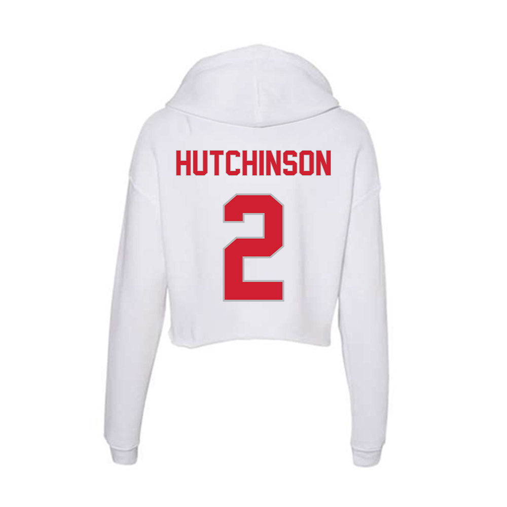 Western Kentucky - NCAA Football : K.D. Hutchinson - Women's Crop Fleece Hoodie-1