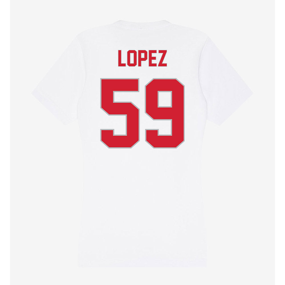Western Kentucky - NCAA Football : Alex Lopez - Women's V-Neck T-Shirt-1