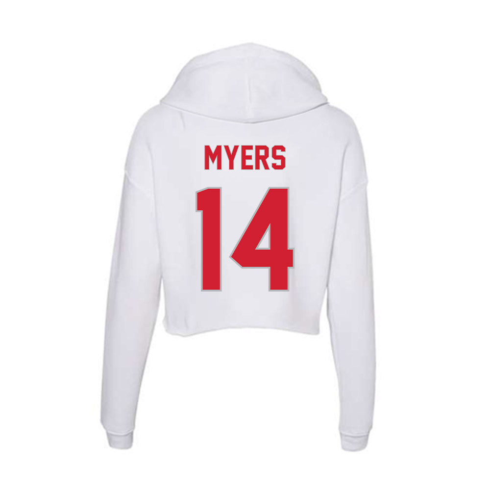 Western Kentucky - NCAA Football : Braxton Myers - Women's Crop Fleece Hoodie-1