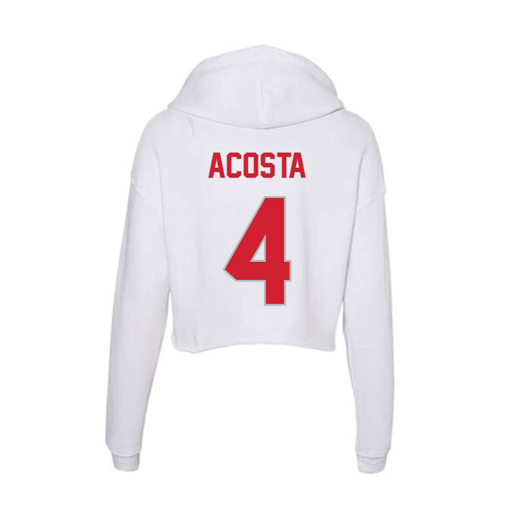 Western Kentucky - NCAA Baseball : JP Acosta - Women's Crop Fleece Hoodie-1