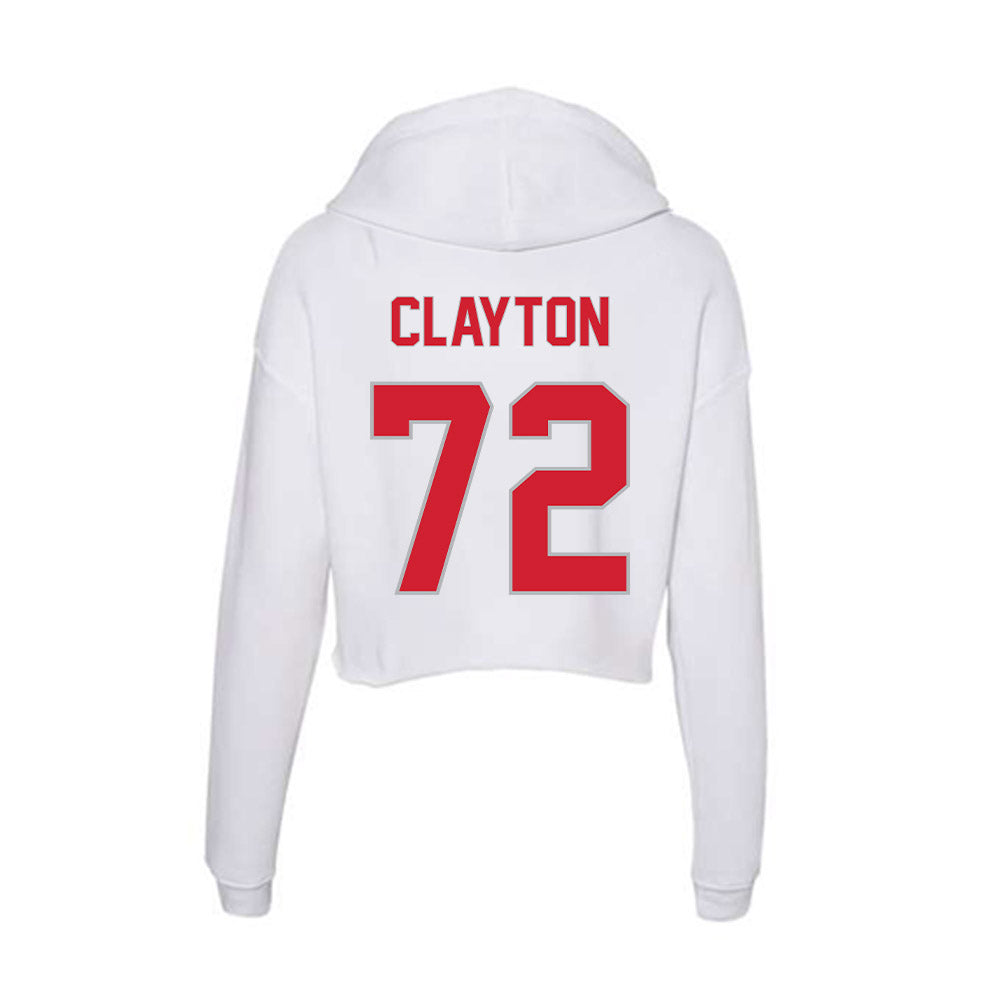 Western Kentucky - NCAA Football : Zach Clayton - Women's Crop Fleece Hoodie-1