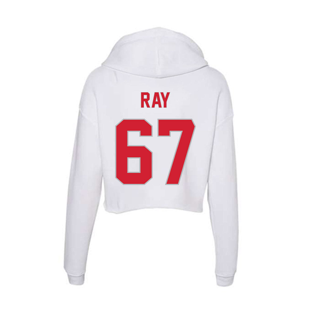 Western Kentucky - NCAA Football : Tai Ray - Women's Crop Fleece Hoodie-1