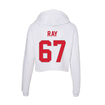 Western Kentucky - NCAA Football : Tai Ray - Women's Crop Fleece Hoodie-1