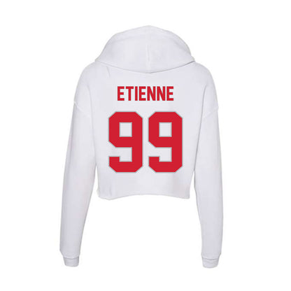 Western Kentucky - NCAA Football : Eric Etienne - Women's Crop Fleece Hoodie-1