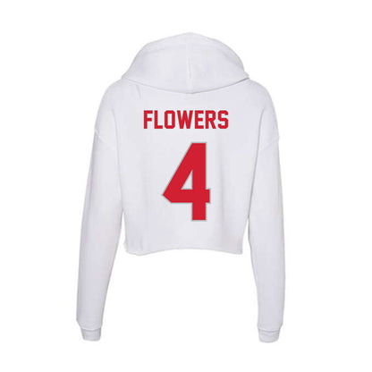 Western Kentucky - NCAA Football : Cameron Flowers - Women's Crop Fleece Hoodie-1