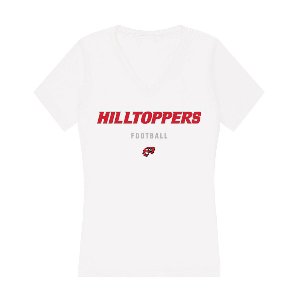 Western Kentucky - NCAA Football : Nathan Gonzales - Women's V-Neck T-Shirt-0