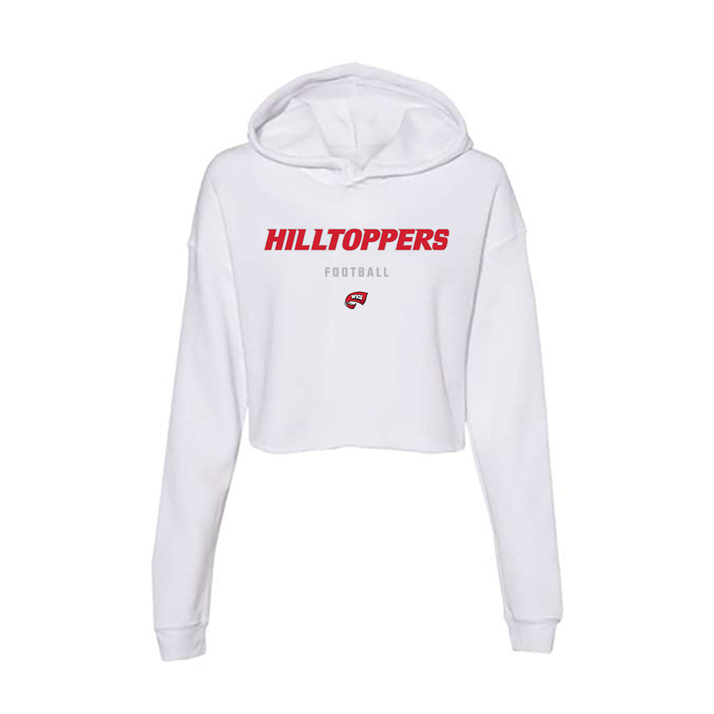 Western Kentucky - NCAA Football : Bryce Fulda - Women's Crop Fleece Hooded Sweatshirt-0