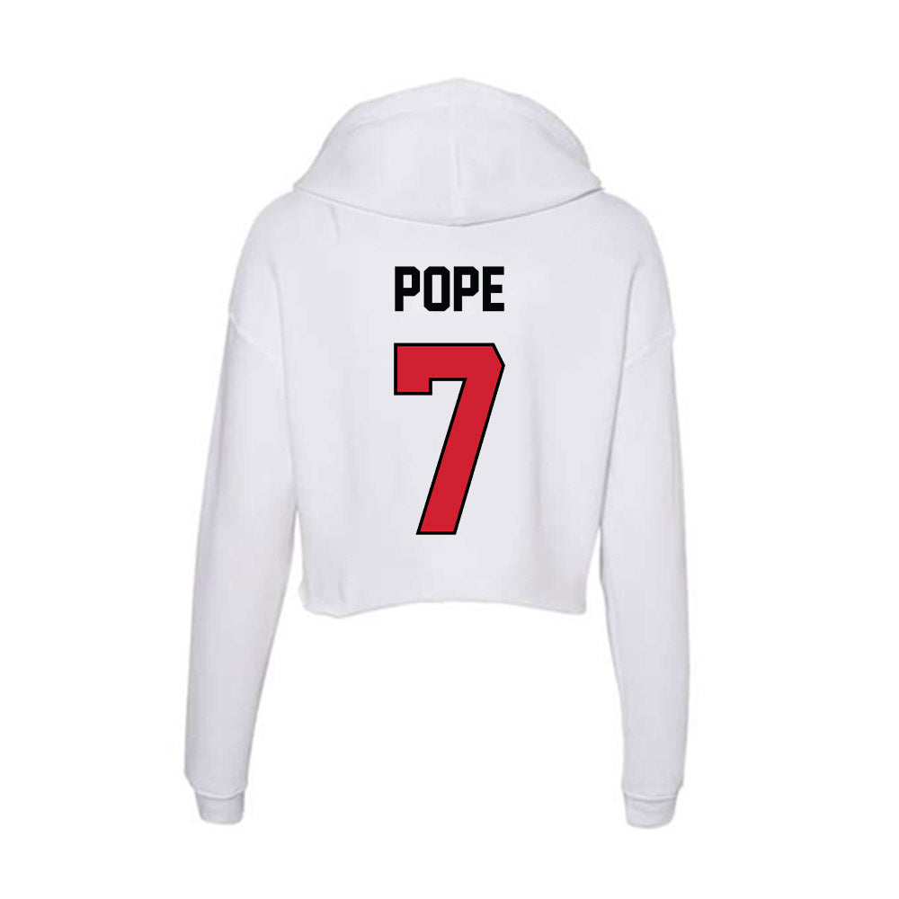 UNLV - NCAA Football : Jake Pope - Women's Crop Fleece Hoodie-1