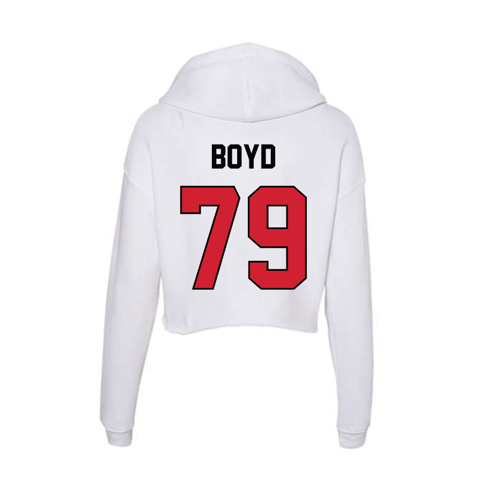 UNLV - NCAA Football : Austin Boyd - Women's Crop Fleece Hoodie-1