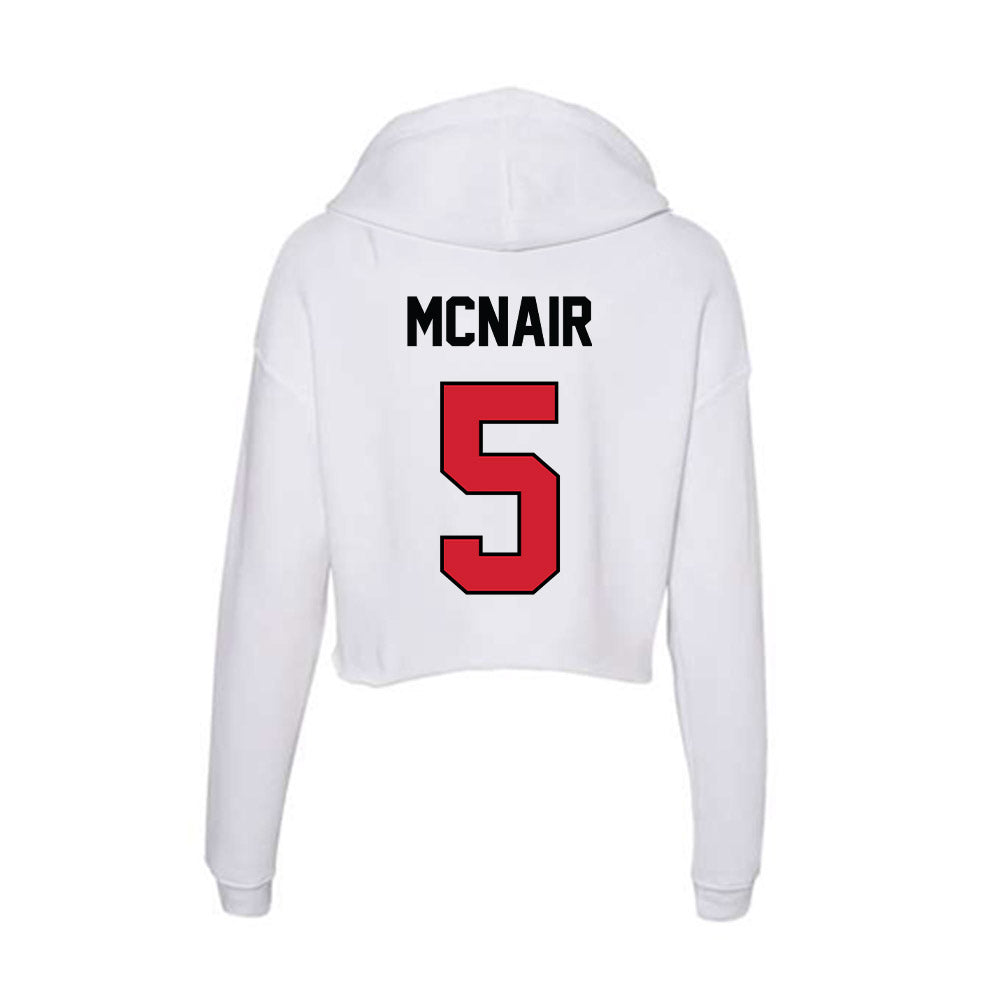 UNLV - NCAA Football : Tavian McNair - Women's Crop Fleece Hoodie-1