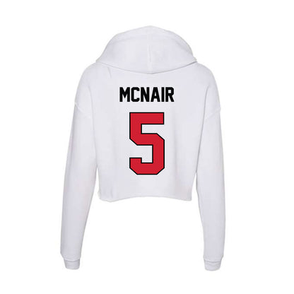 UNLV - NCAA Football : Tavian McNair - Women's Crop Fleece Hoodie-1