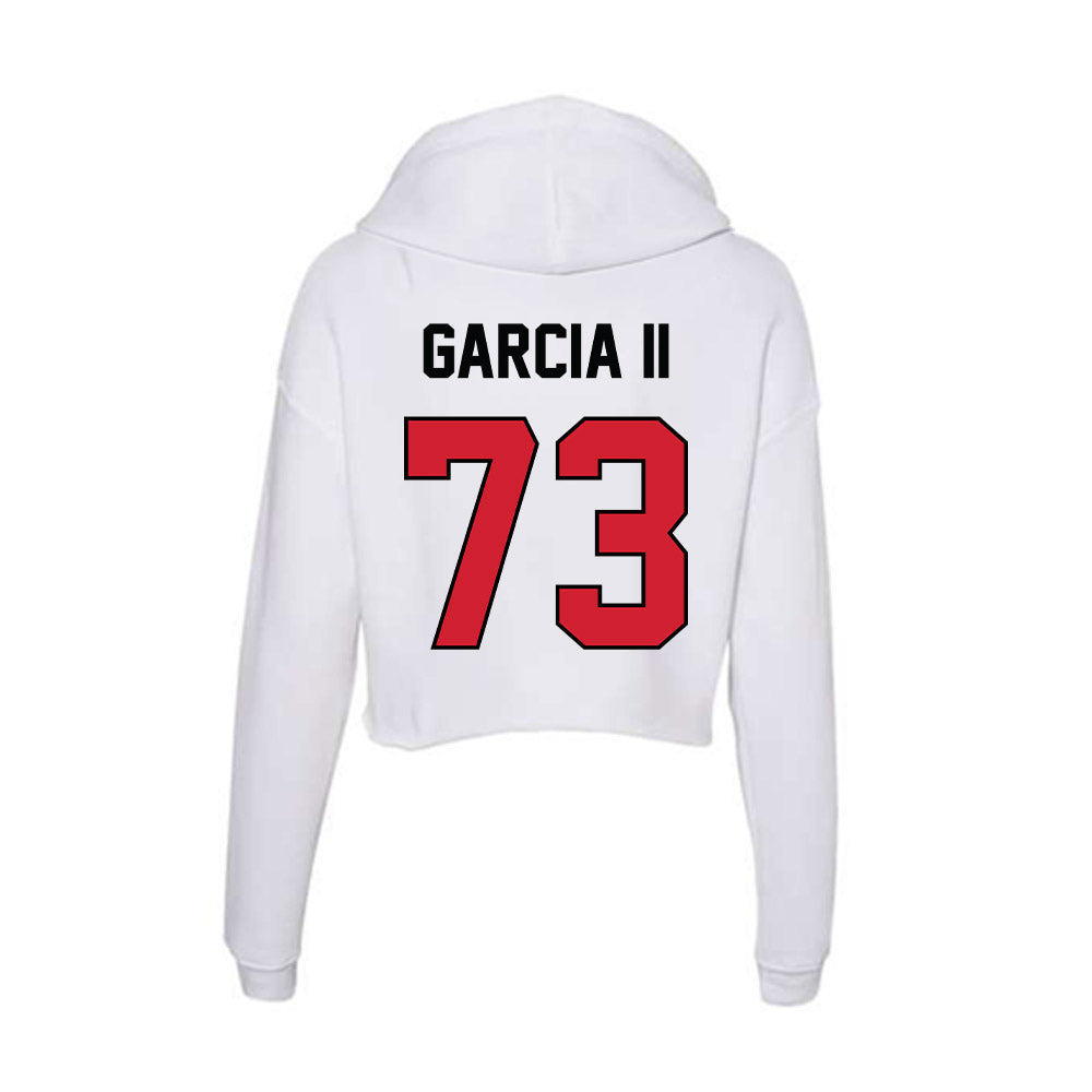 UNLV - NCAA Football : Jesus Garcia II - Women's Crop Fleece Hooded Sweatshirt-1