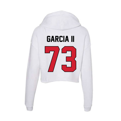 UNLV - NCAA Football : Jesus Garcia II - Women's Crop Fleece Hooded Sweatshirt-1