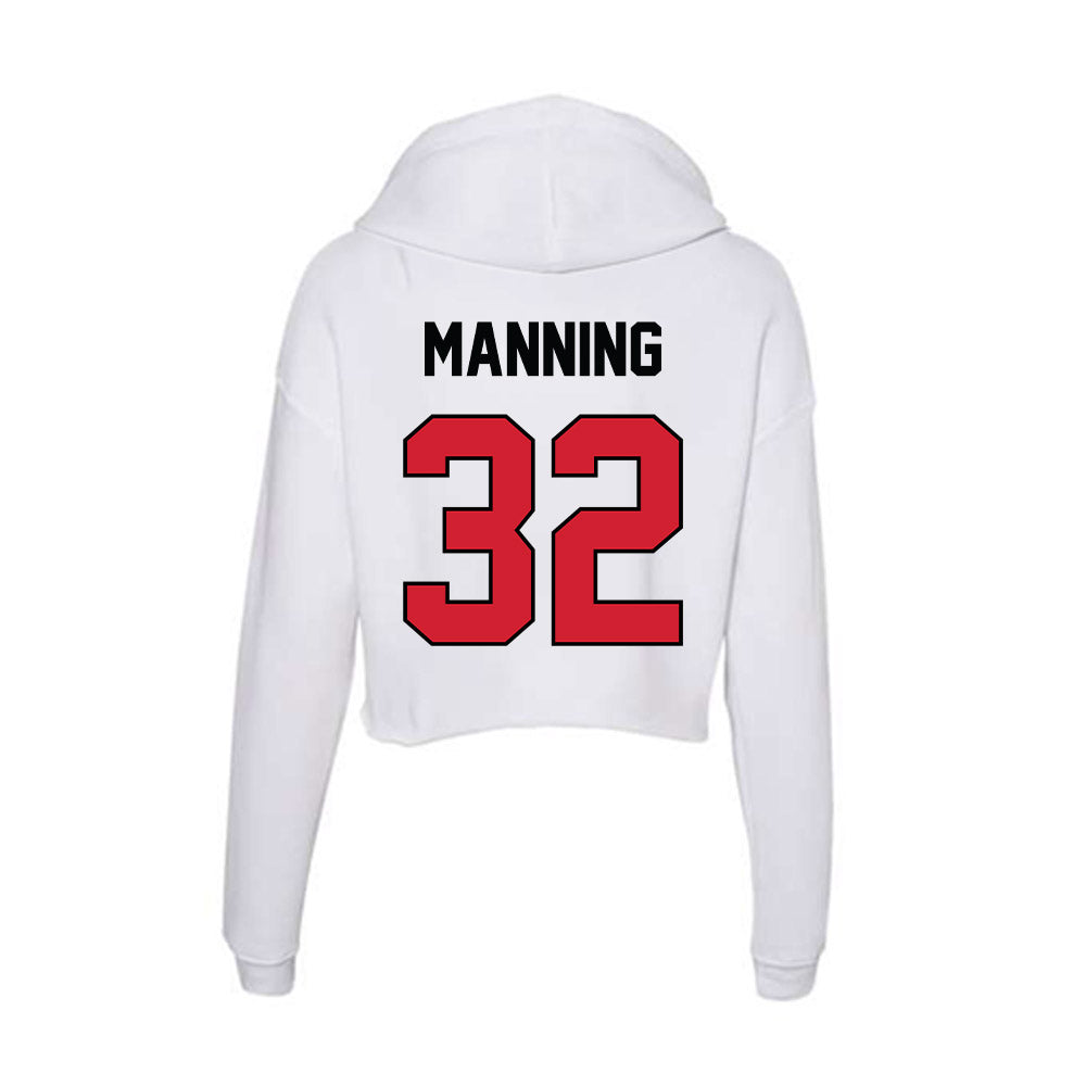 UNLV - NCAA Baseball : LJ Manning - Women's Crop Fleece Hoodie-1