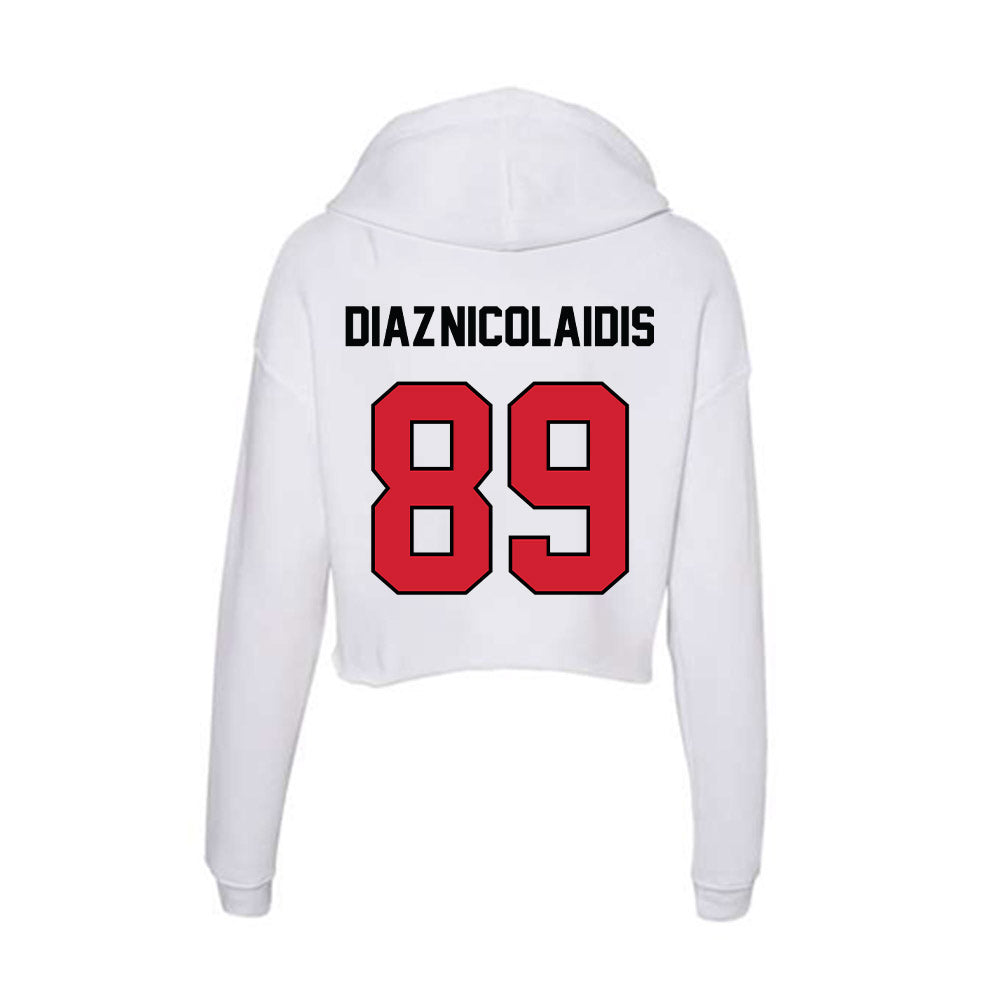 UNLV - NCAA Football : Andreas Diaz-Nicolaidis - Women's Crop Fleece Hoodie-1