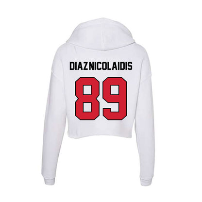 UNLV - NCAA Football : Andreas Diaz-Nicolaidis - Women's Crop Fleece Hoodie-1