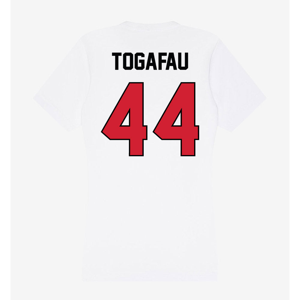 UNLV - NCAA Football : Kal-El Togafau - Women's V-Neck T-Shirt-1
