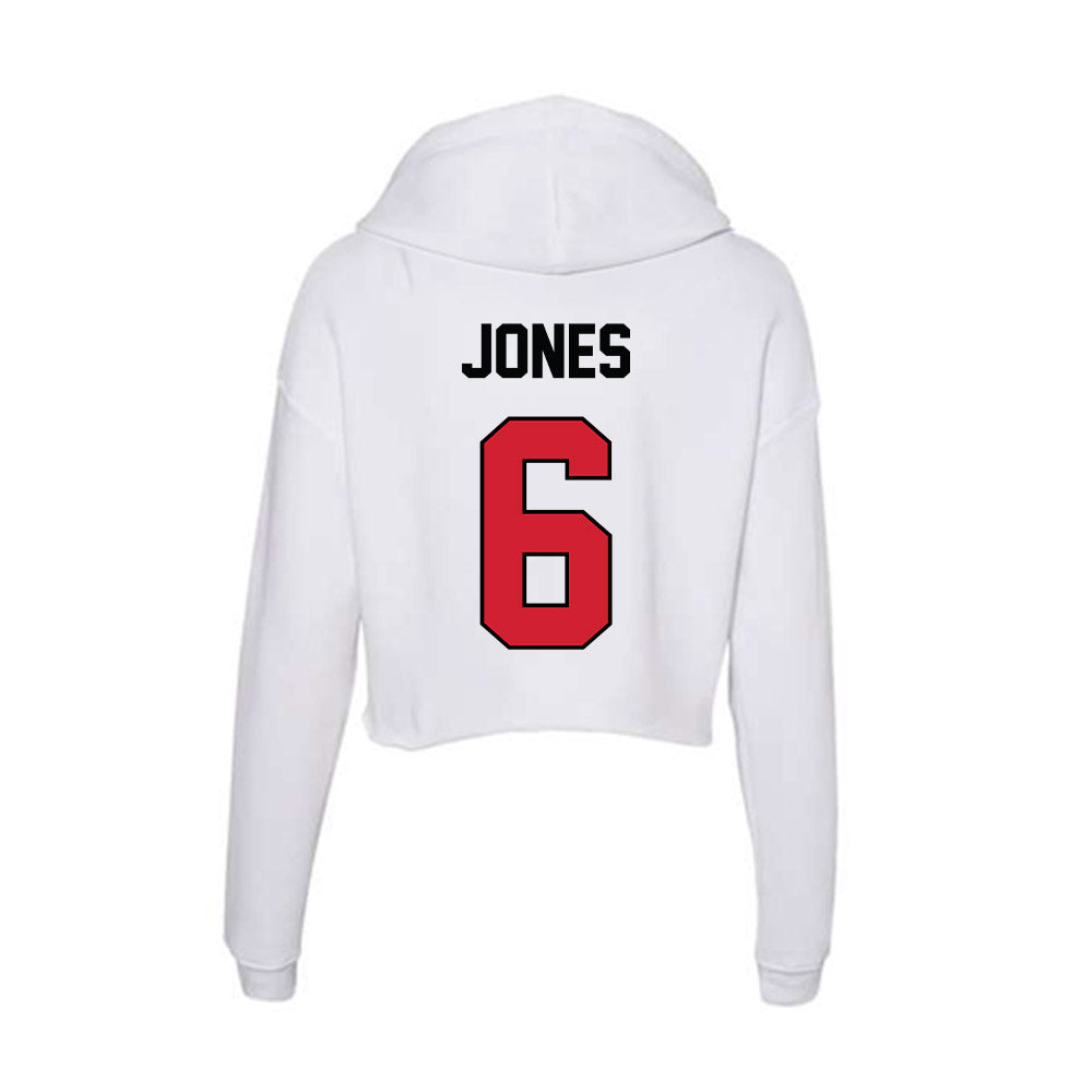 UNLV - NCAA Men's Basketball : Tyrin Jones - Women's Crop Fleece Hoodie-1