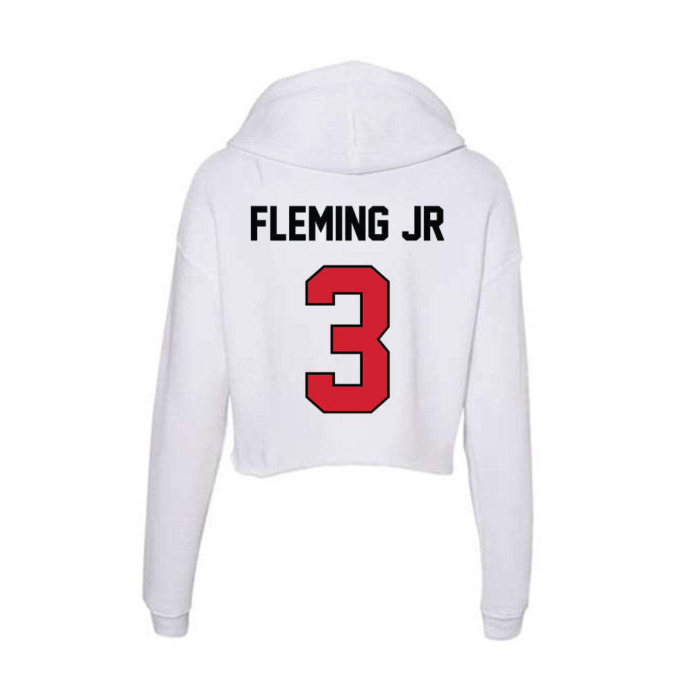 UNLV - NCAA Men's Basketball : Howard Fleming Jr - Women's Crop Fleece Hoodie-1