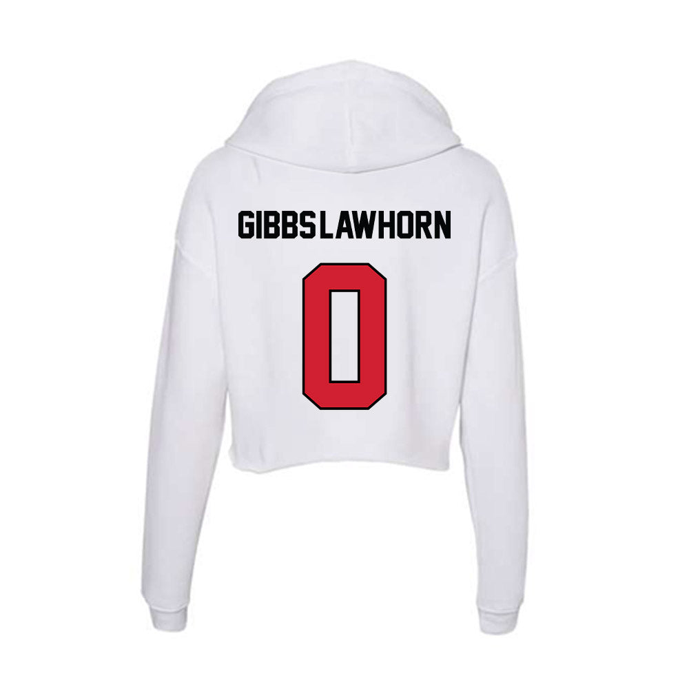 UNLV - NCAA Men's Basketball : Dra Gibbs-Lawhorn - Women's Crop Fleece Hoodie-1