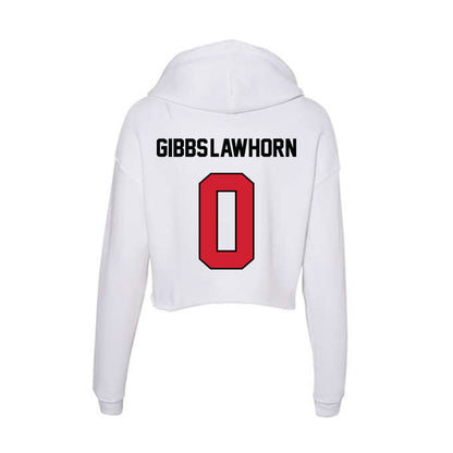 UNLV - NCAA Men's Basketball : Dra Gibbs-Lawhorn - Women's Crop Fleece Hoodie-1