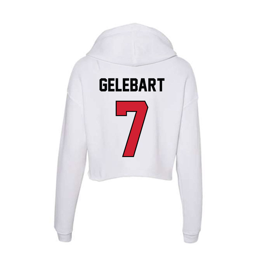 UNLV - NCAA Men's Soccer : Lucas Gelebart - Women's Crop Fleece Hoodie-1