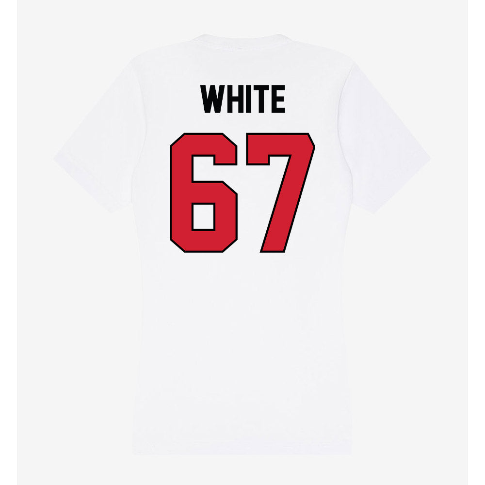 UNLV - NCAA Football : Malik White - Women's V-Neck T-Shirt-1