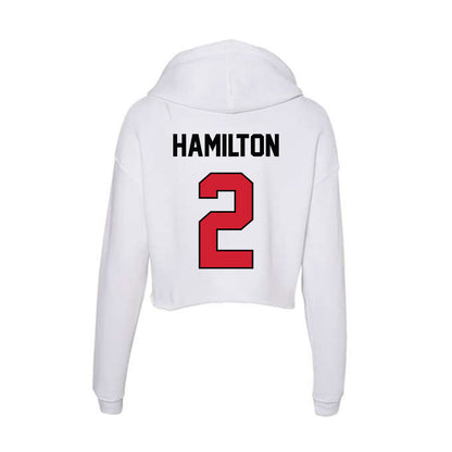UNLV - NCAA Men's Basketball : Kimani Hamilton - Women's Crop Fleece Hoodie-1