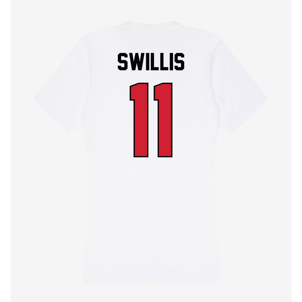 UNLV - NCAA Women's Basketball : Alexis Swillis - Women's V-Neck T-Shirt-1