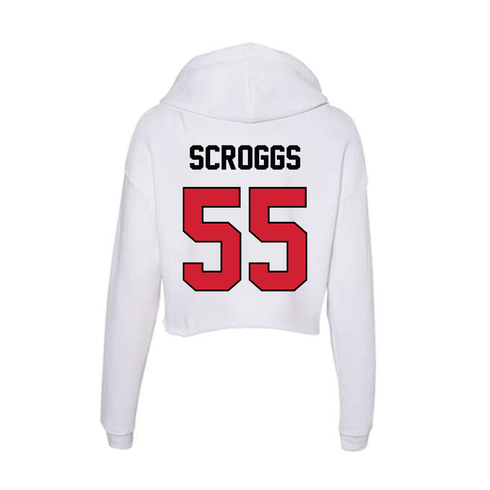 UNLV - NCAA Football : Griffin Scroggs - Women's Crop Fleece Hooded Sweatshirt-1