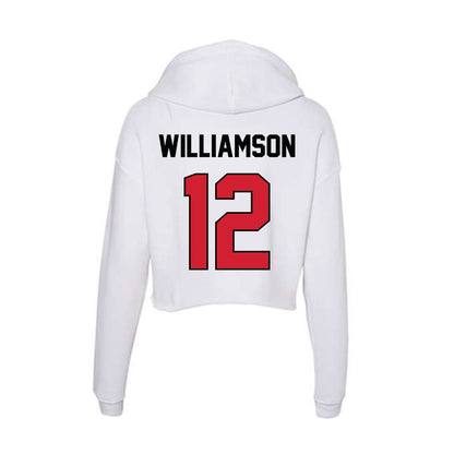 UNLV - NCAA Men's Basketball : Issac Williamson - Women's Crop Fleece Hoodie-1